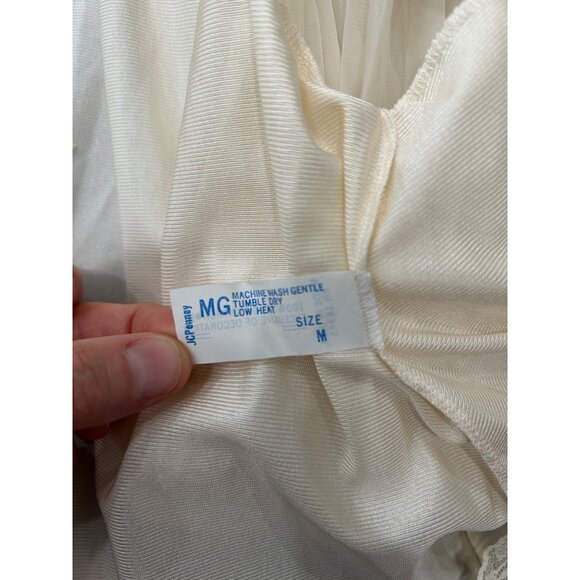 Vintage Jola Two Sheer Pleated Lace Trim Blouse Sz Medium - Picture 6 of 12